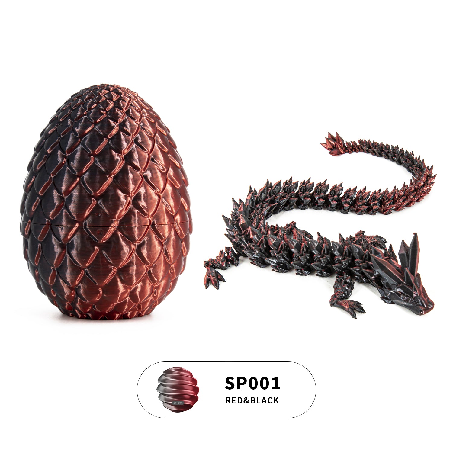 3D printed crystal dragon egg set