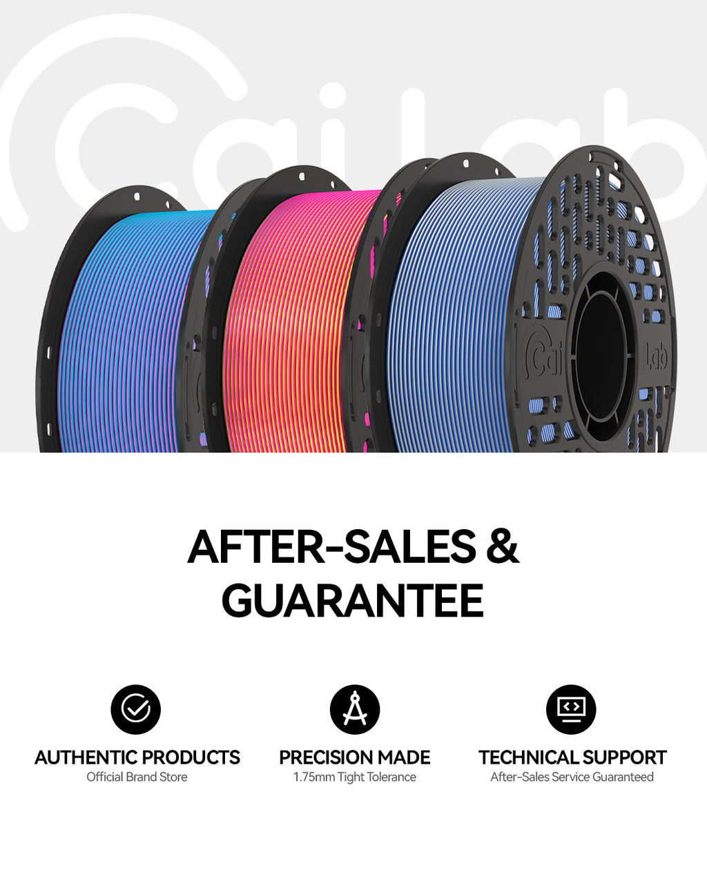Multicolor Color PLA Silk Filament. 1.75mm. 1kg Spool