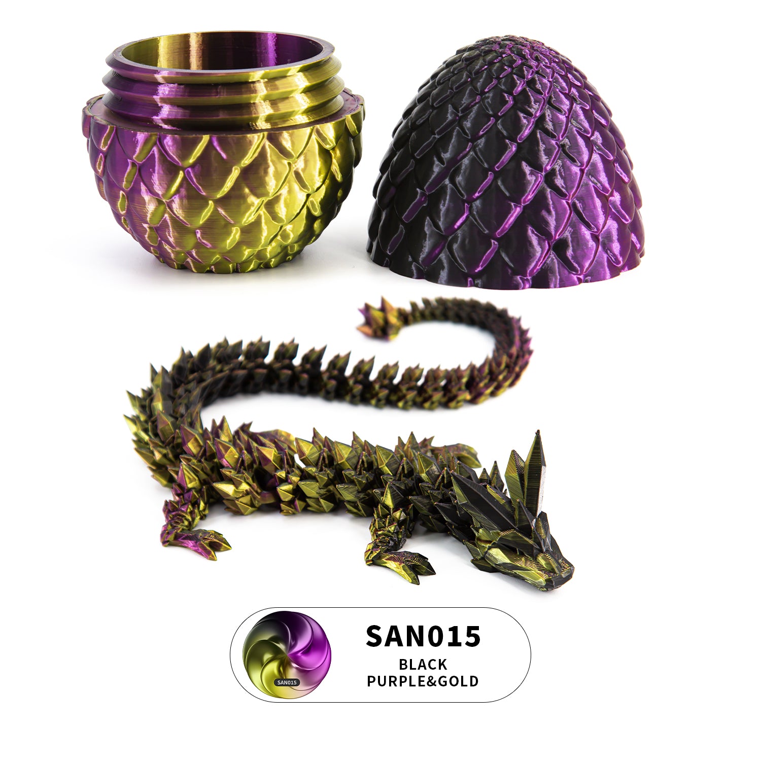 3D printed crystal dragon egg set