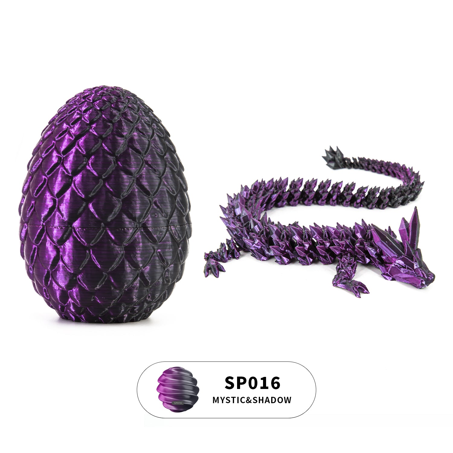 3D printed crystal dragon egg set