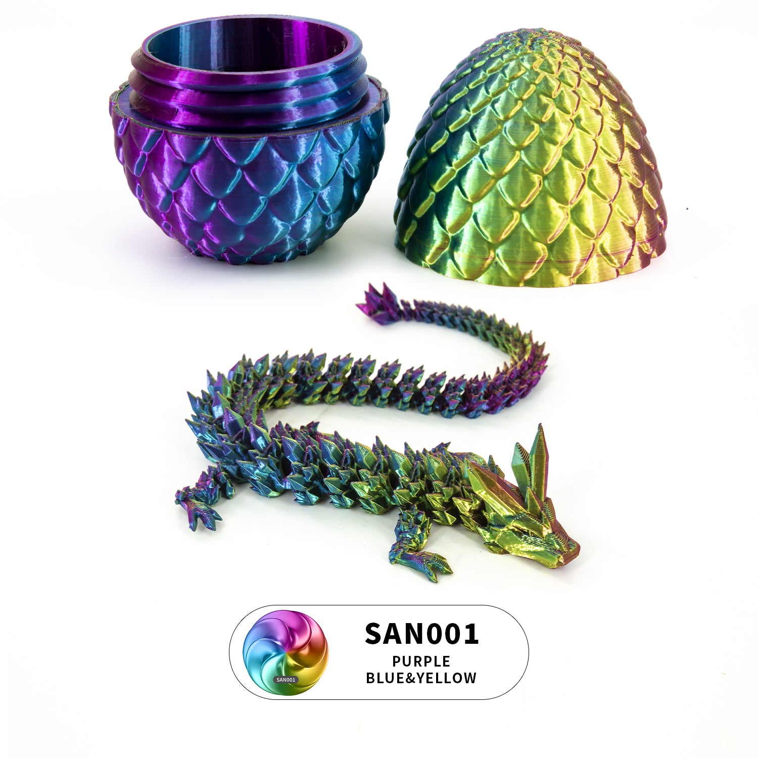 3D printed crystal dragon egg set