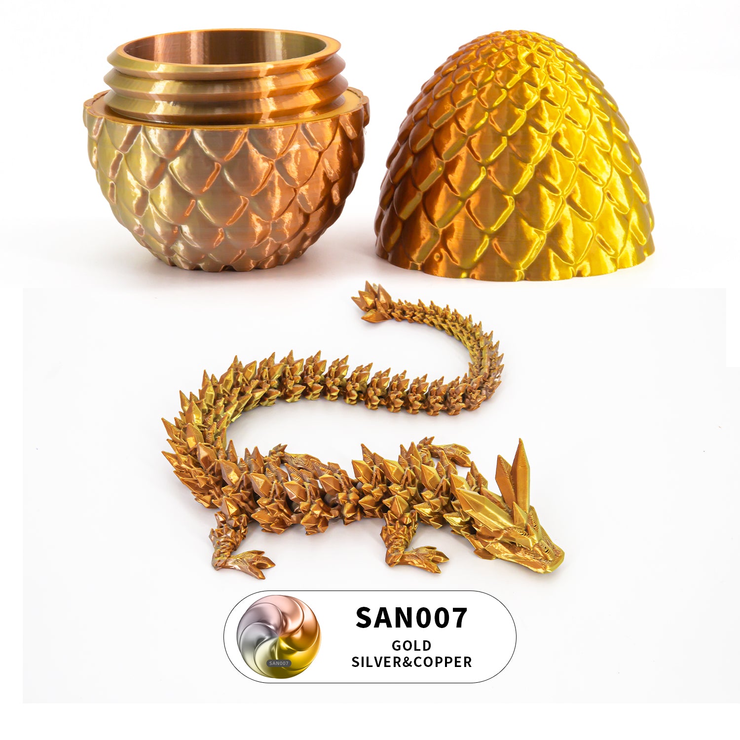 3D printed crystal dragon egg set
