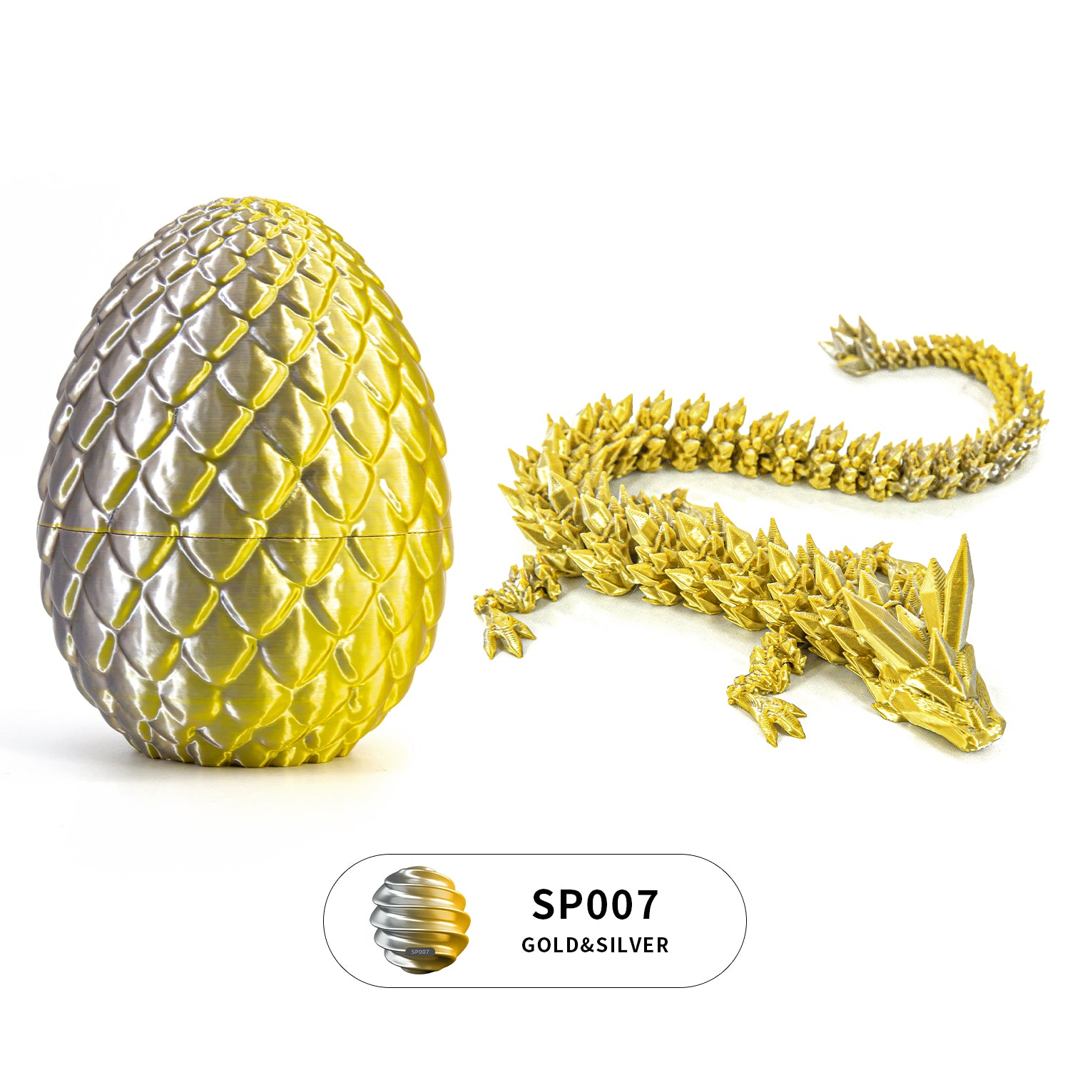 3D printed crystal dragon egg set