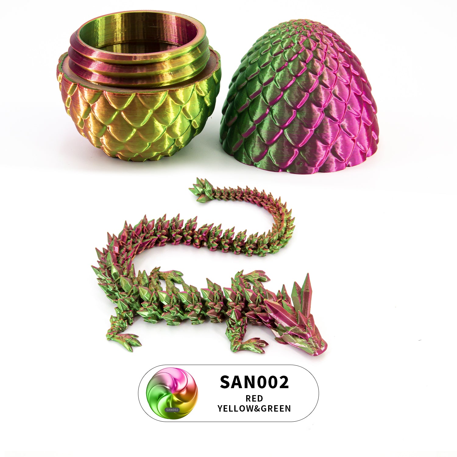 3D printed crystal dragon egg set