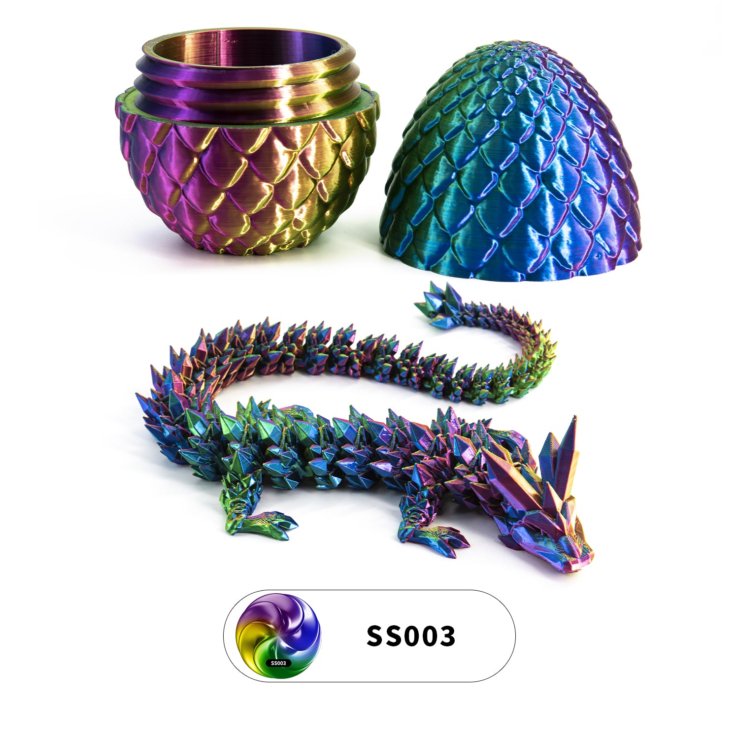 3D printed crystal dragon egg set