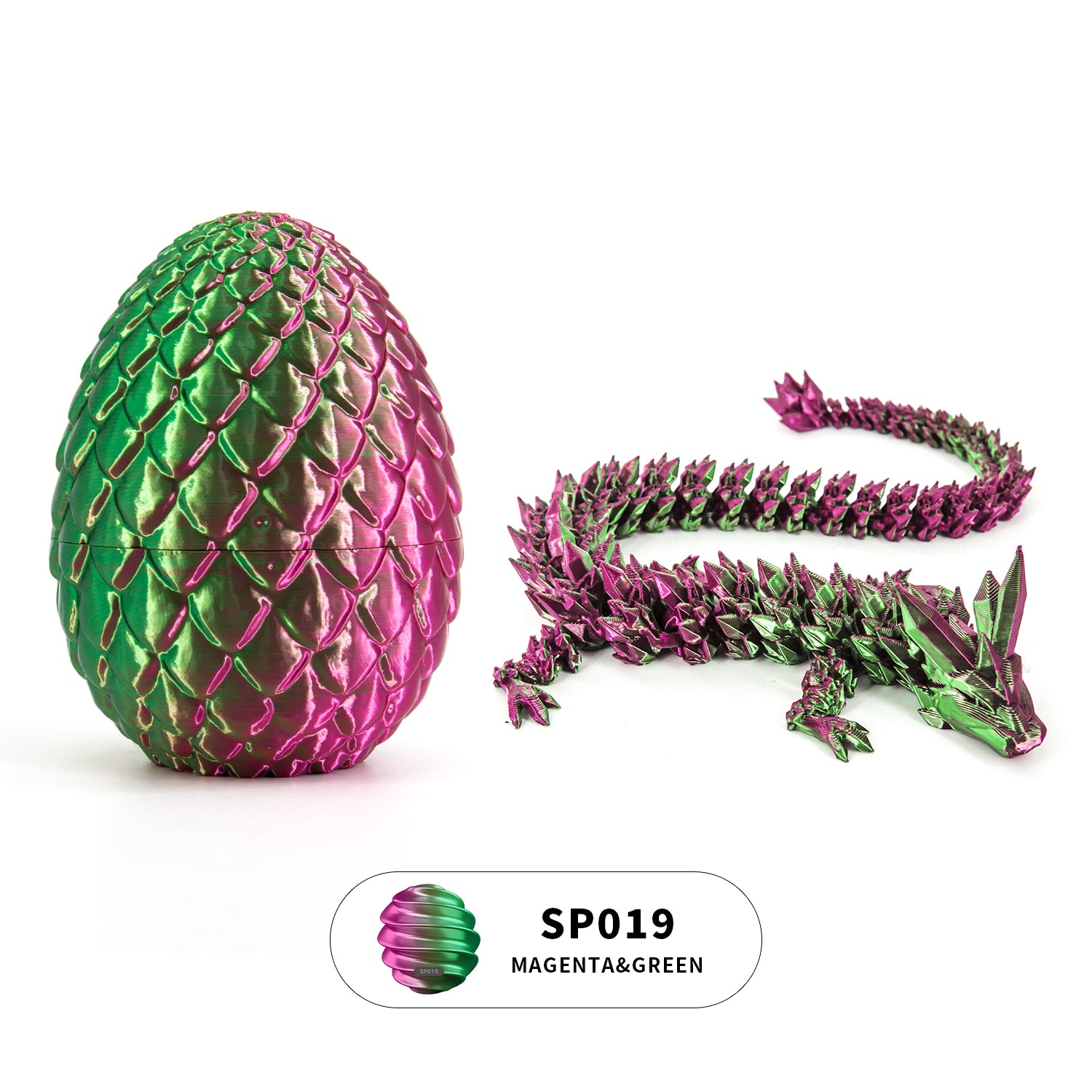 3D printed crystal dragon egg set
