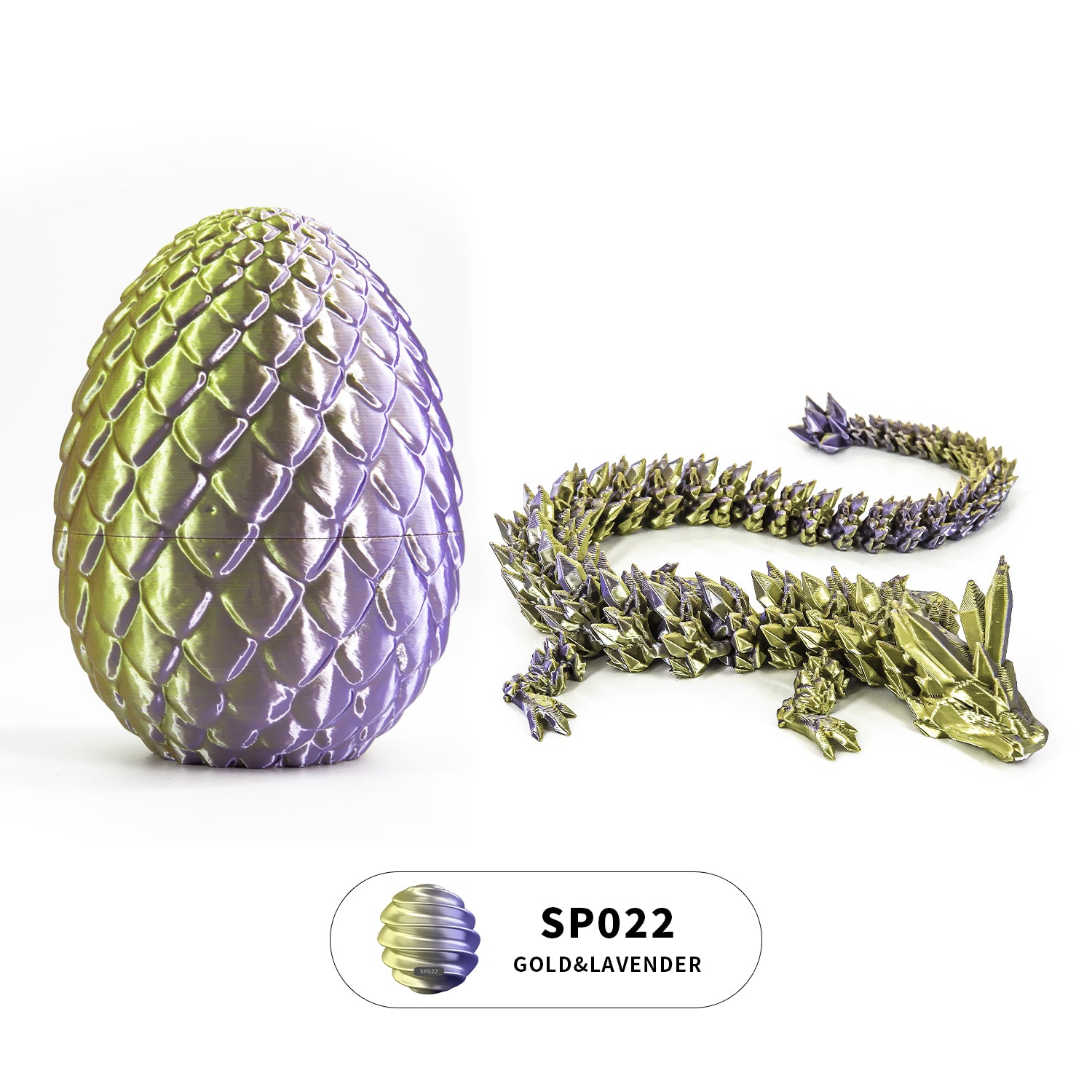 3D printed crystal dragon egg set