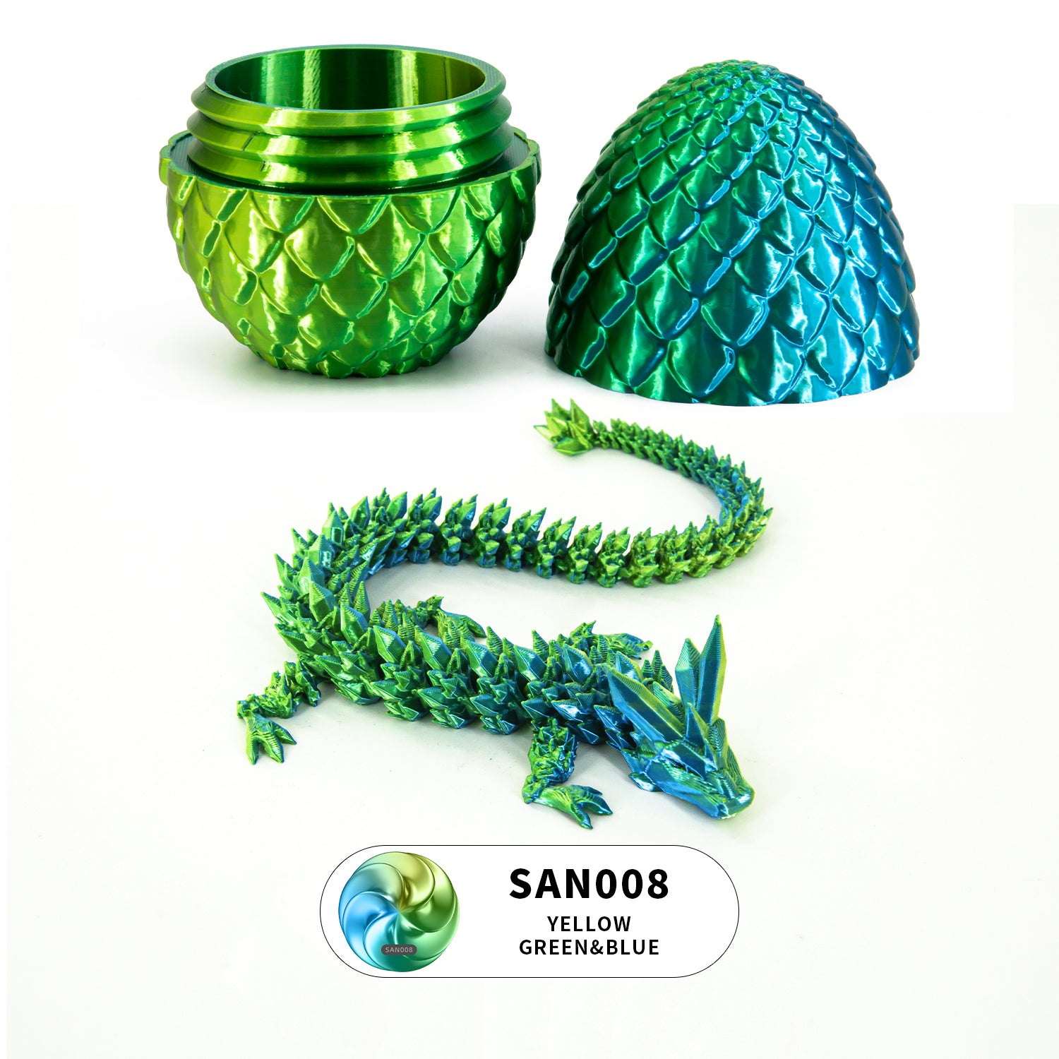 3D printed crystal dragon egg set