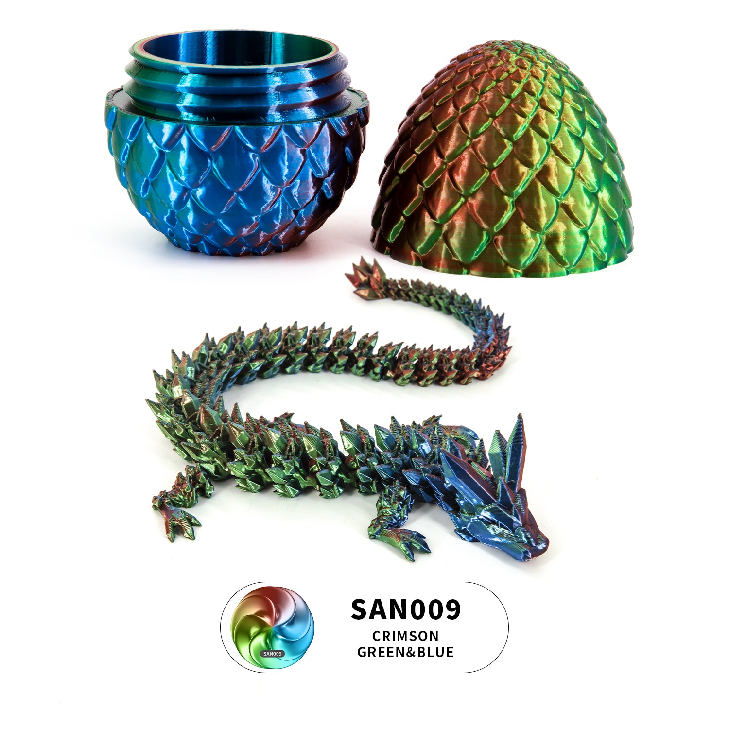 3D printed crystal dragon egg set