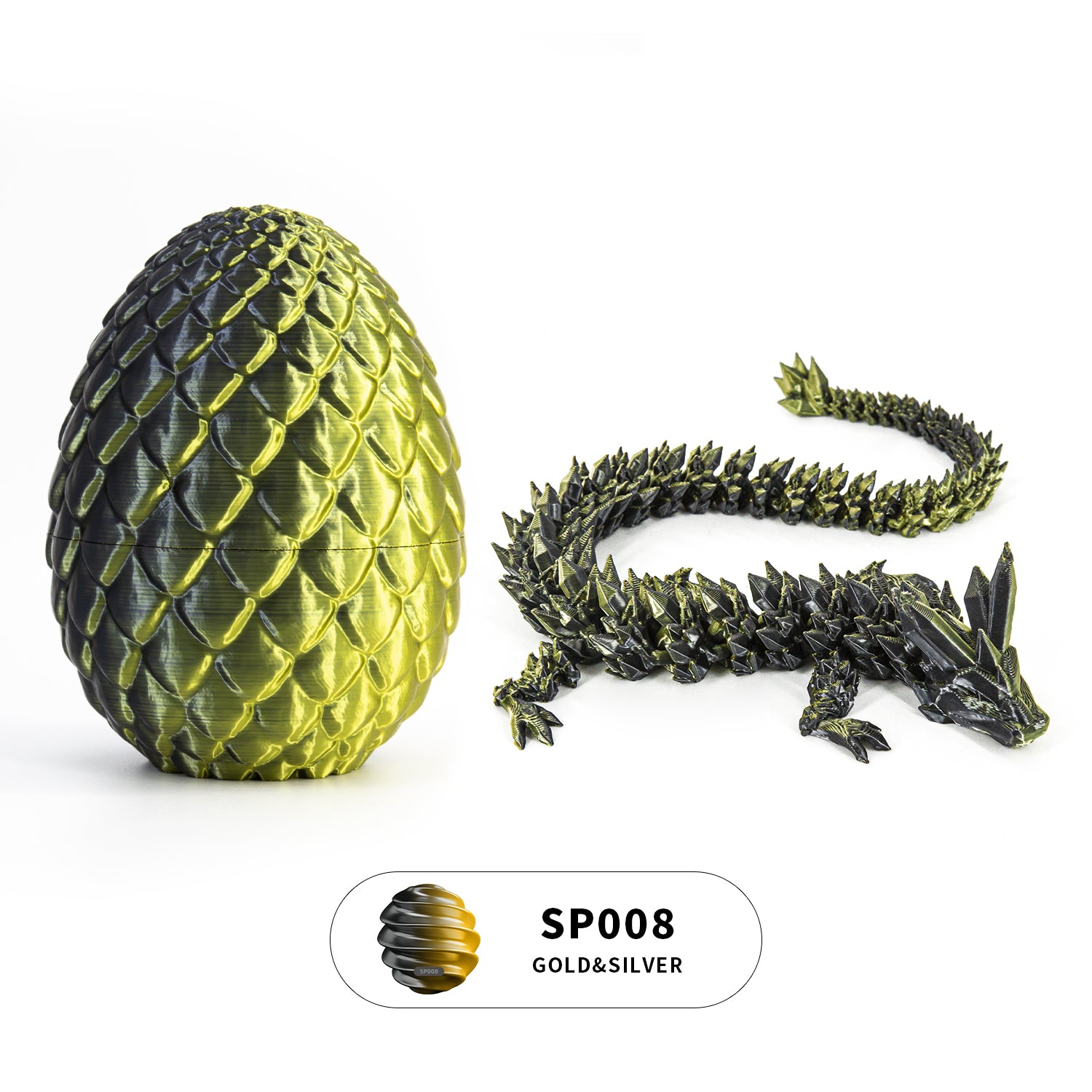 3D printed crystal dragon egg set