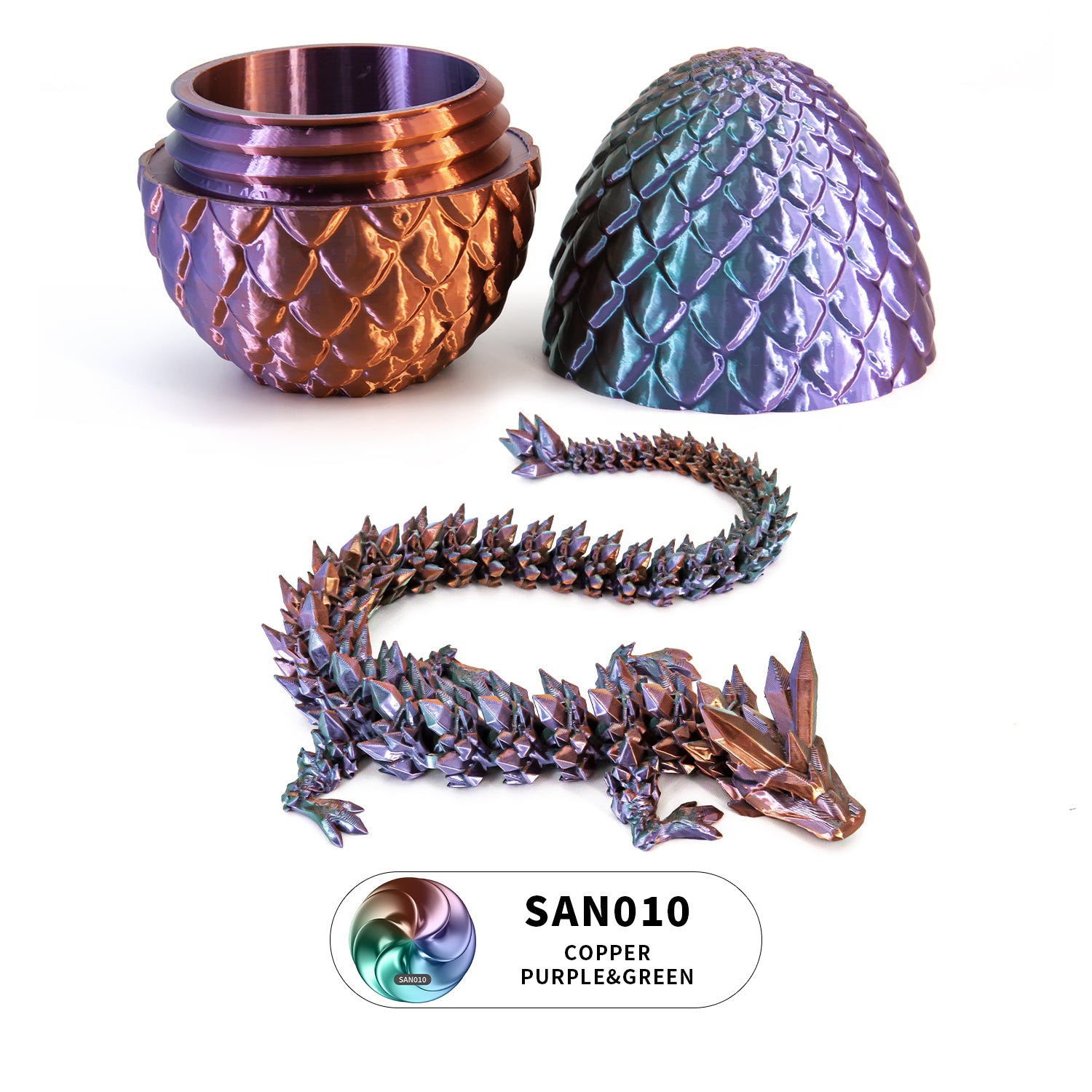 3D printed crystal dragon egg set