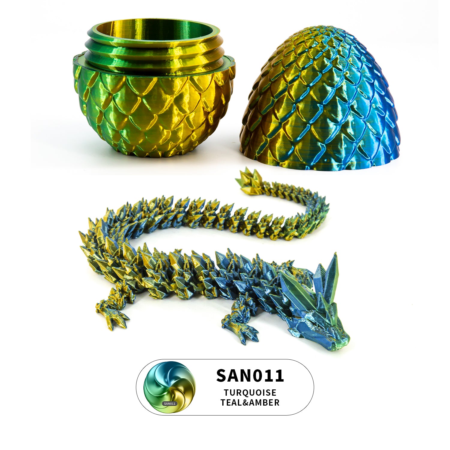 3D printed crystal dragon egg set