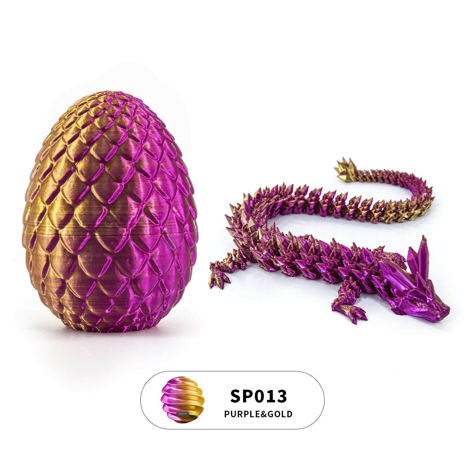 3D printed crystal dragon egg set