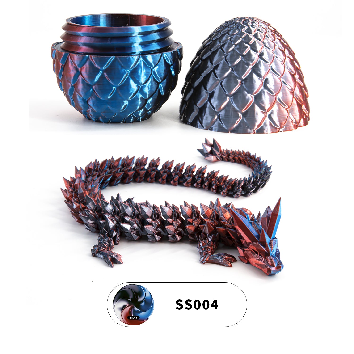 3D printed crystal dragon egg set