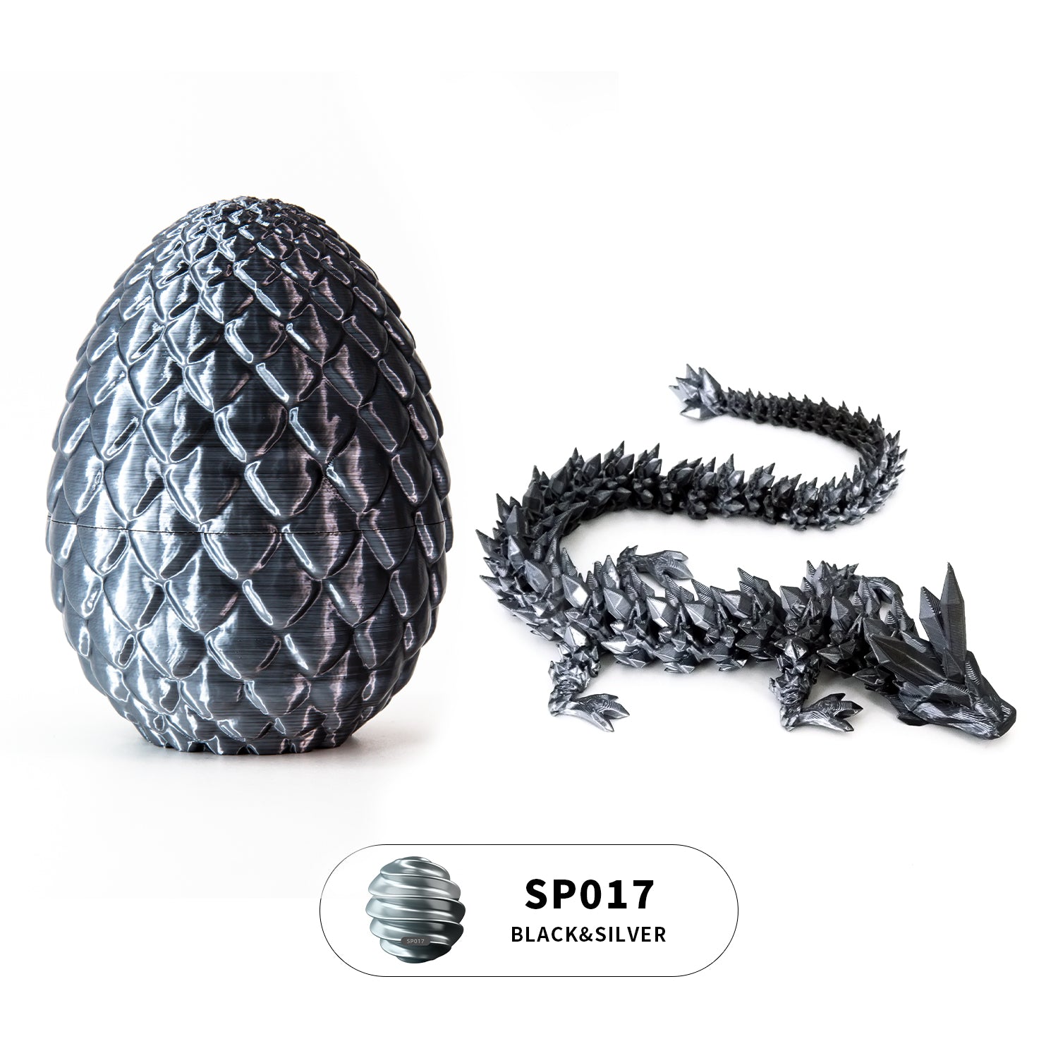 3D printed crystal dragon egg set