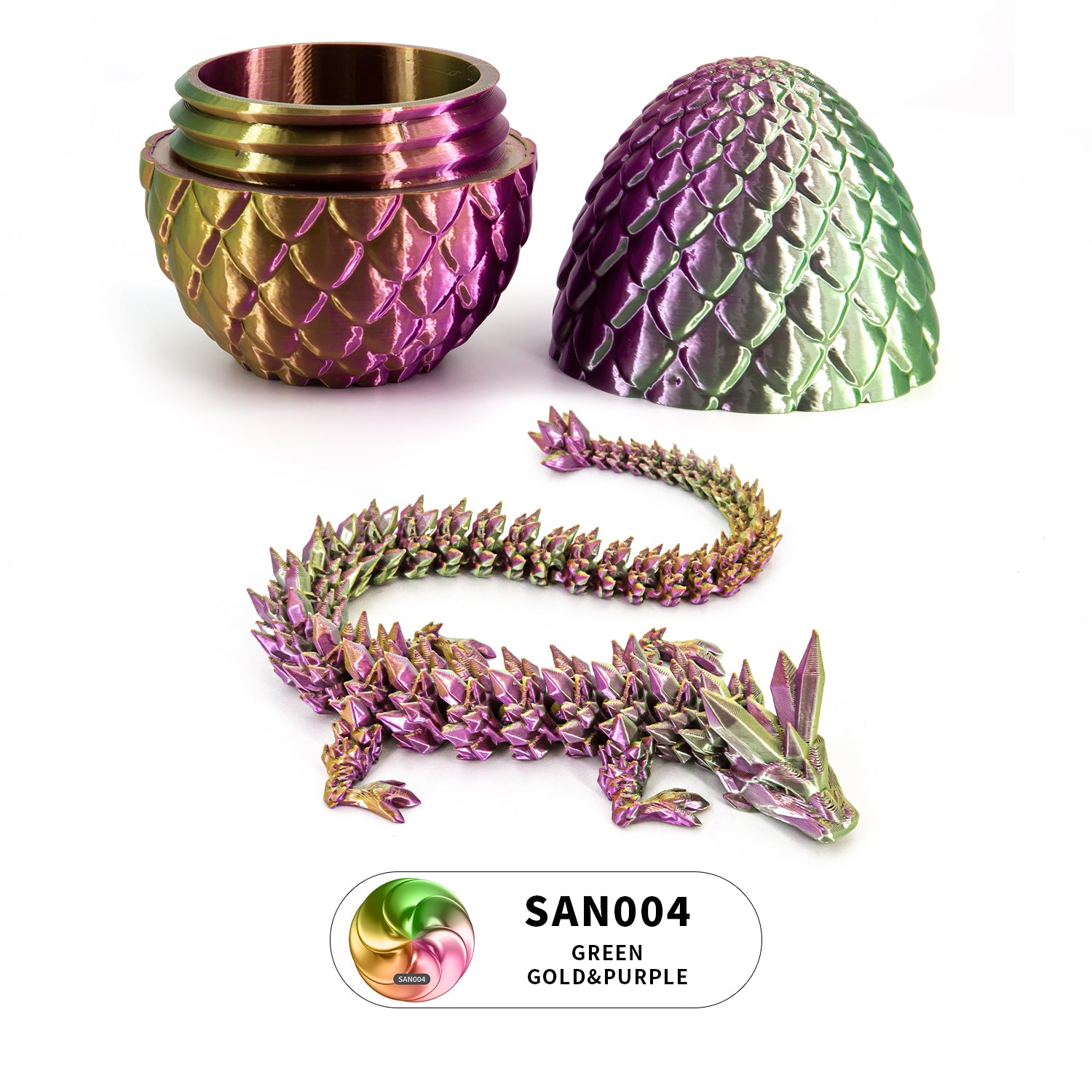 3D printed crystal dragon egg set