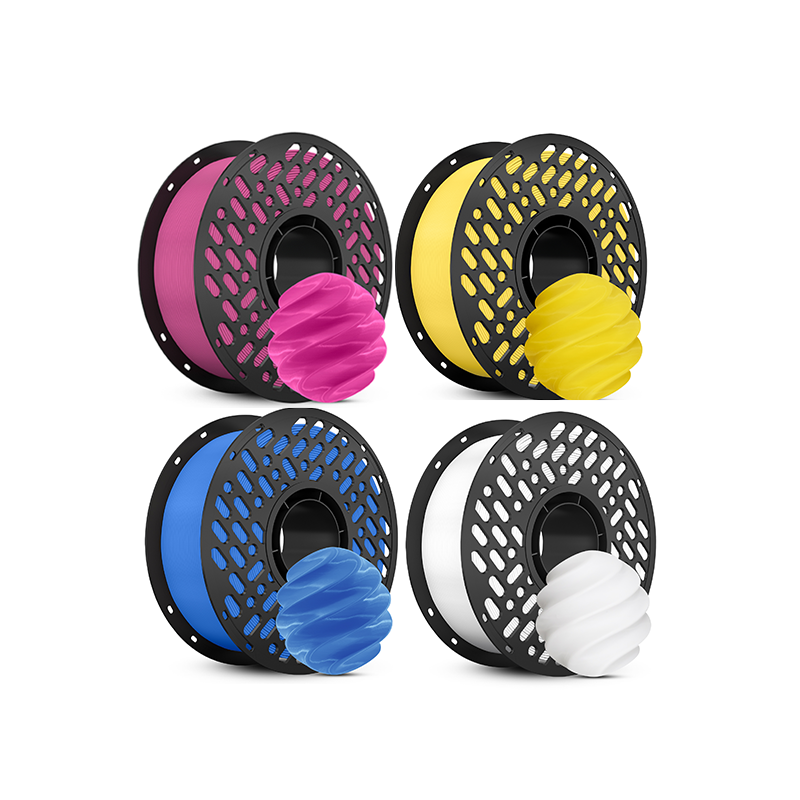 CAILAB | CMYK 3D Printing Filaments Set - White. Cyan. Magenta. Yellow